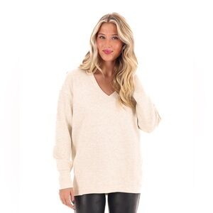 SPANX Brushed Air Essentials Tunic in Heather Cream: XS